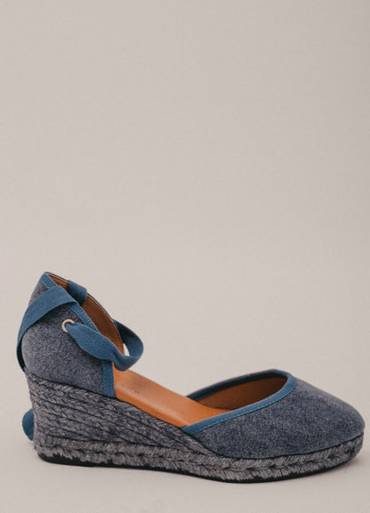 Mr. Velous | Paloma Denim Espadrille Wedge