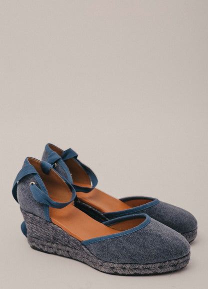 Mr. Velous | Paloma Denim Espadrille Wedge