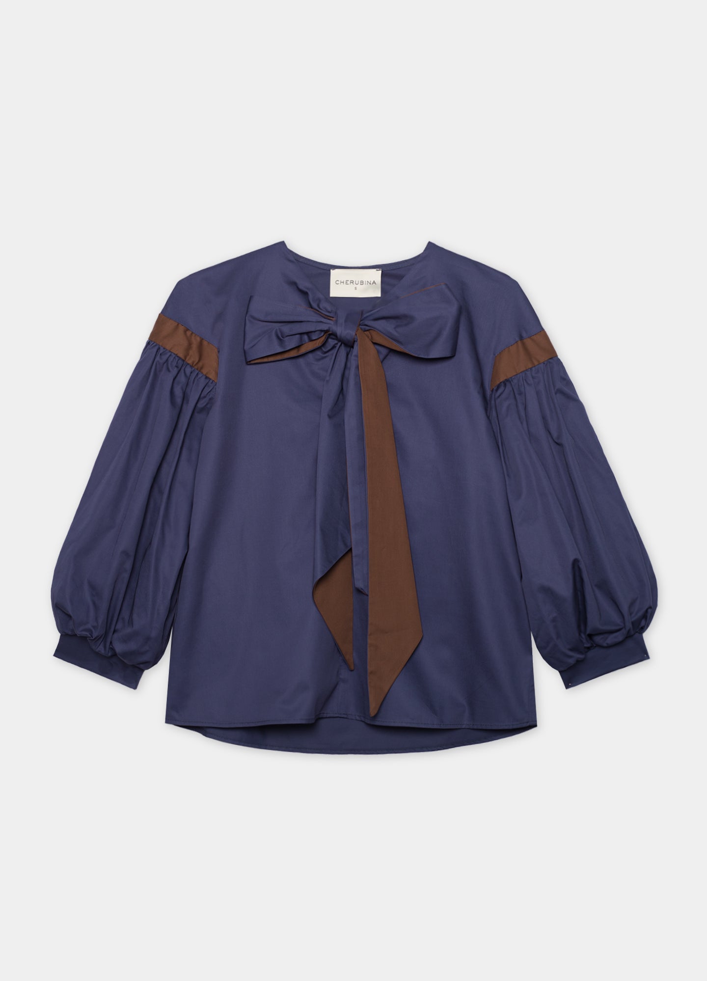 Bessie-Simone navy blouse and skirt set
