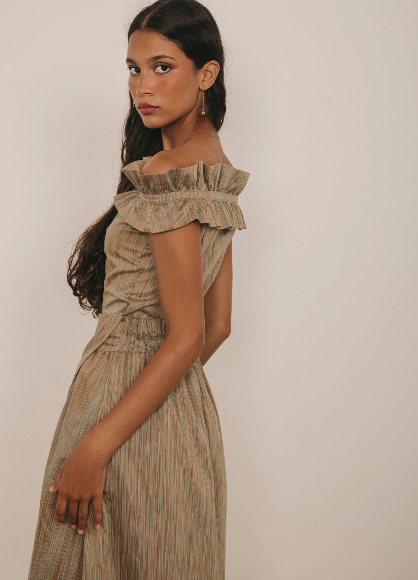 Celina-Cameron toffee top and skirt set