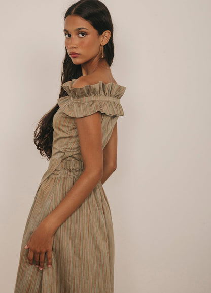Celina-Cameron toffee top and skirt set