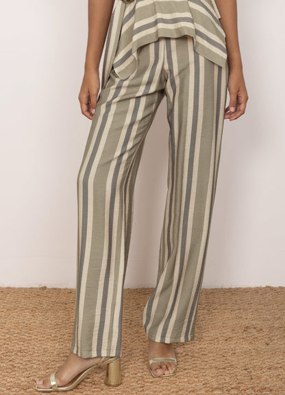 Kiana-Donney khaki top and pants set