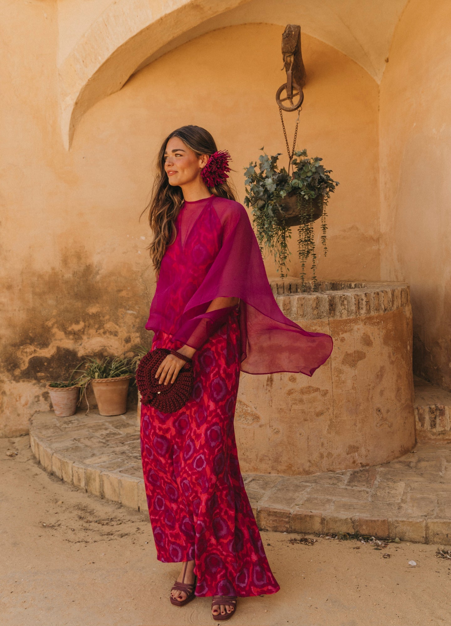 Isolda Natural Silk Cape