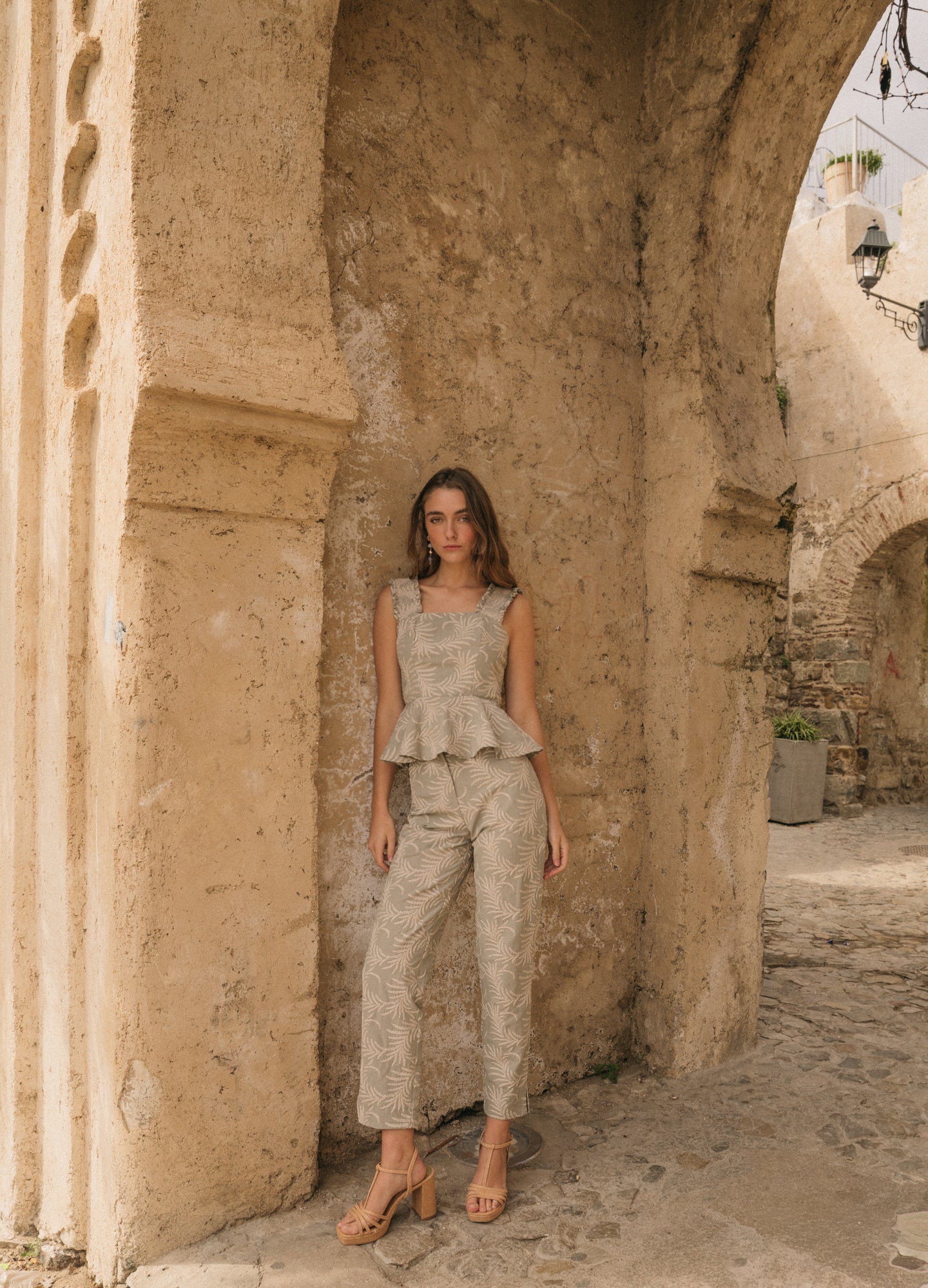 Conjunto de top y pantalón bordado Nidia-Lott