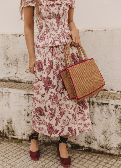 Conjunto de top y falda estampado fresa Connie-Winnie